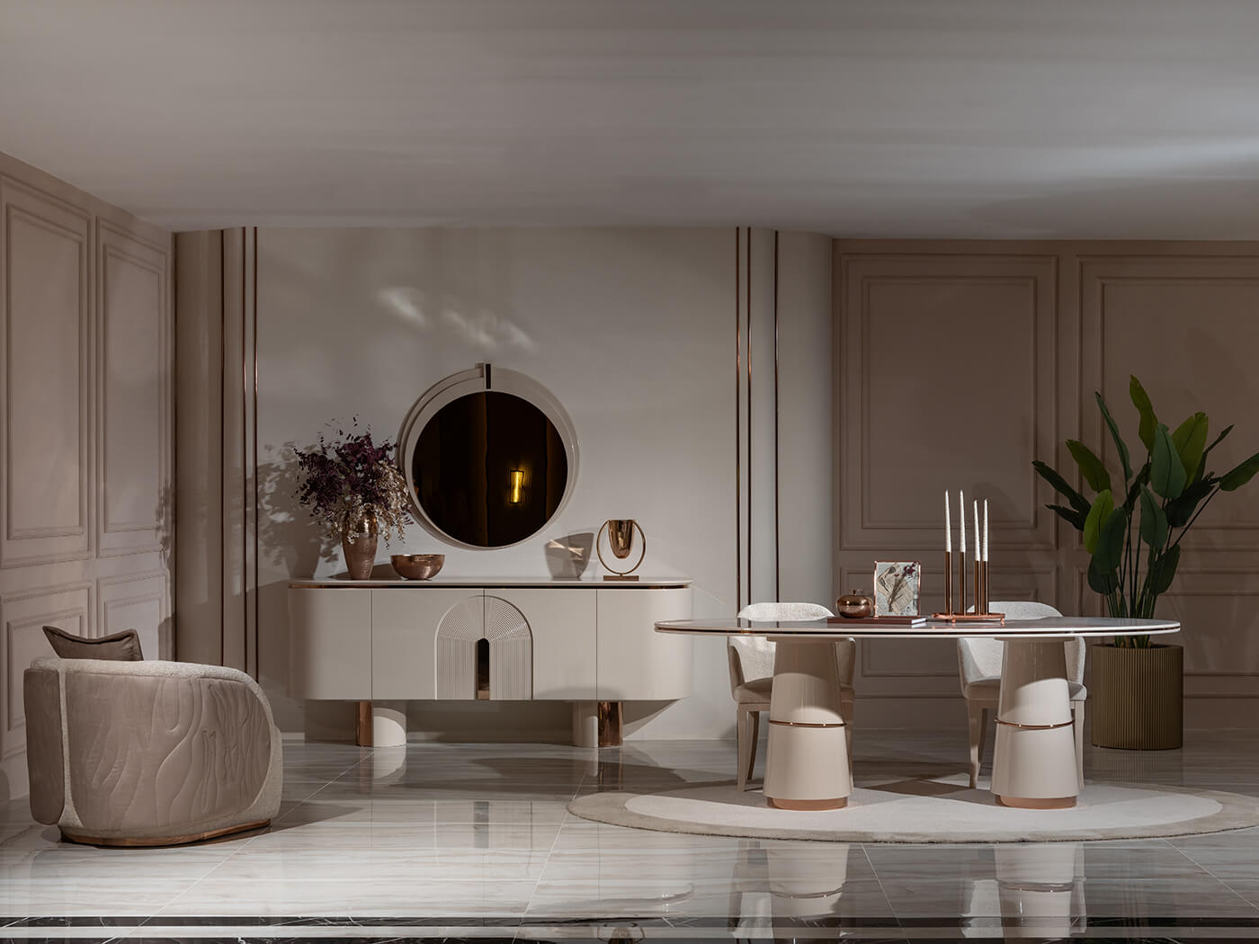 AURA Console Mirror (Living Room)