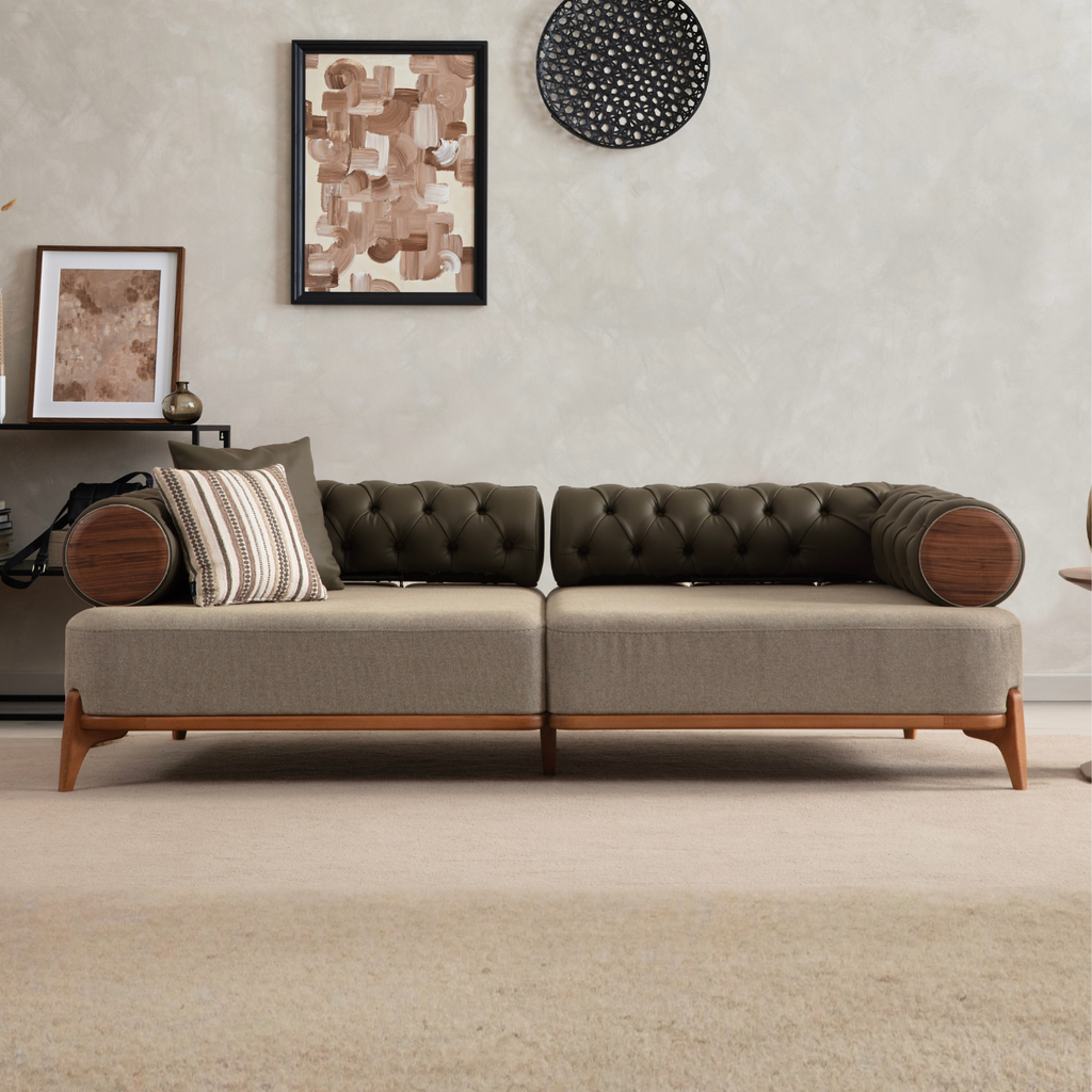 DENVER Three Seater Sofa (Quilted)