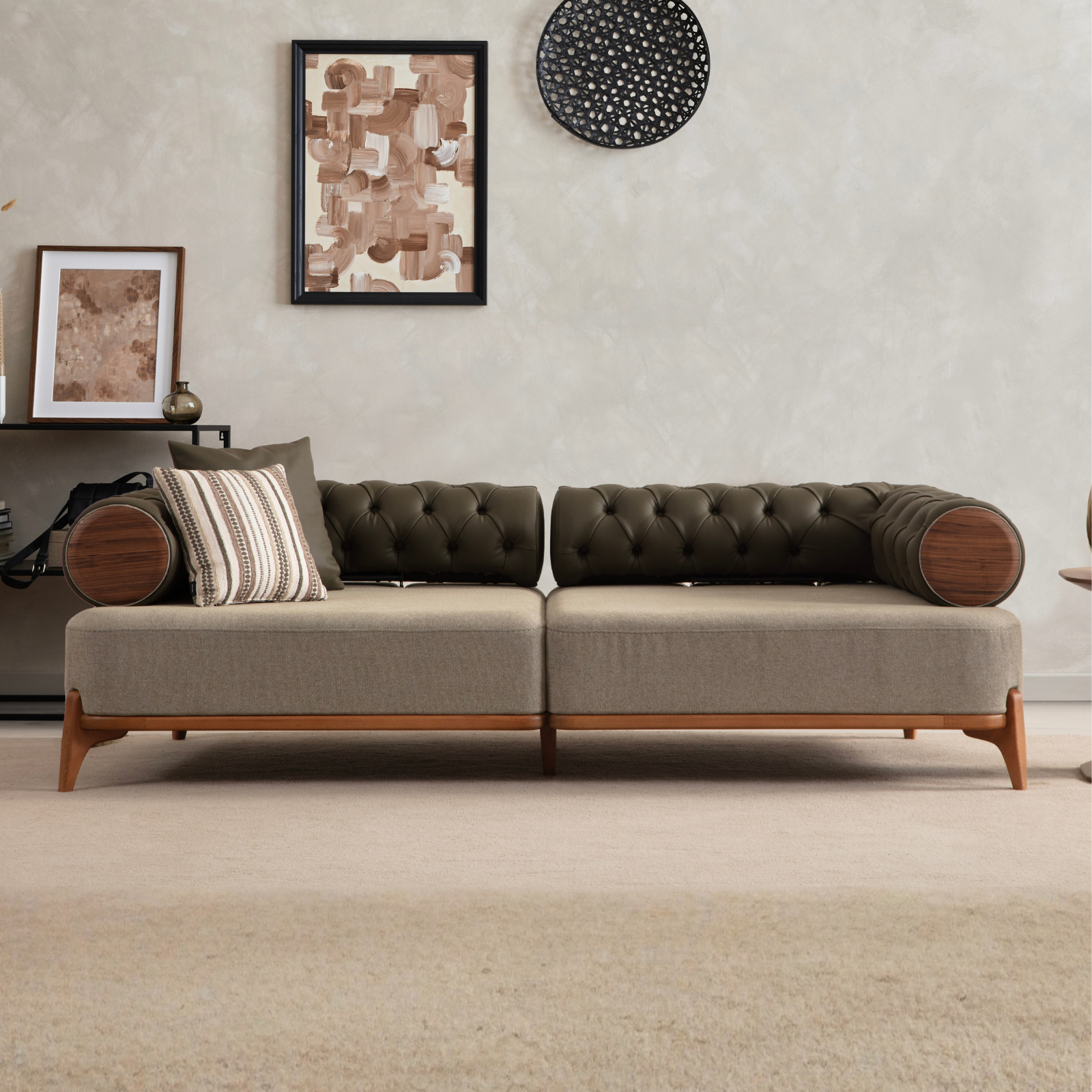 DENVER Three Seater Sofa (Quilted)
