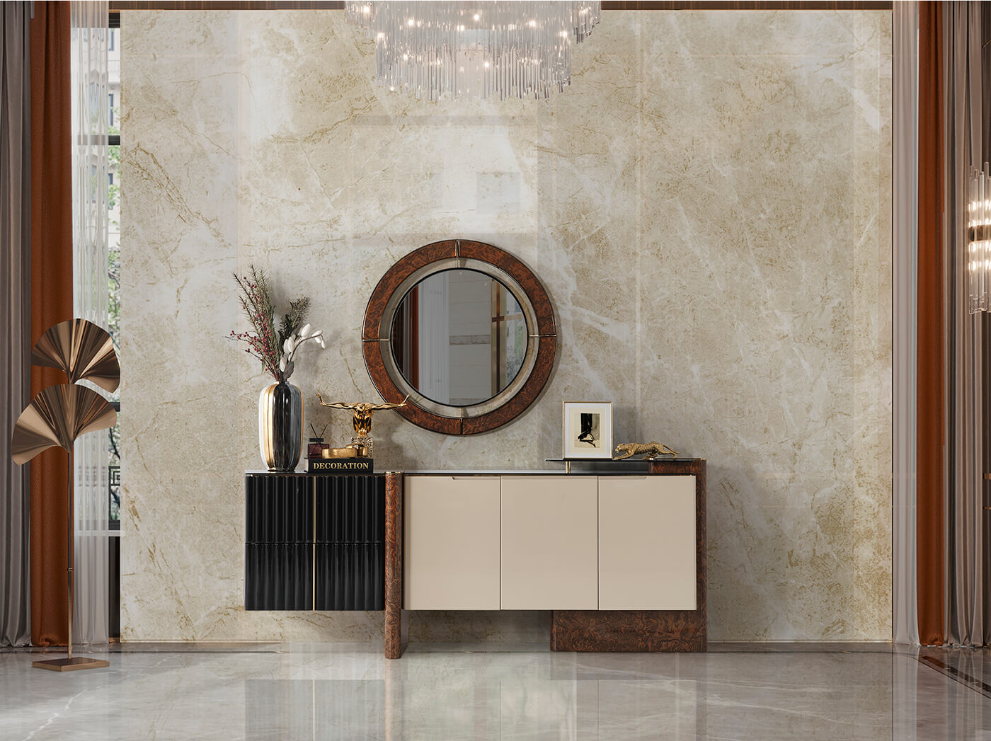 FLORANSA Console Mirror